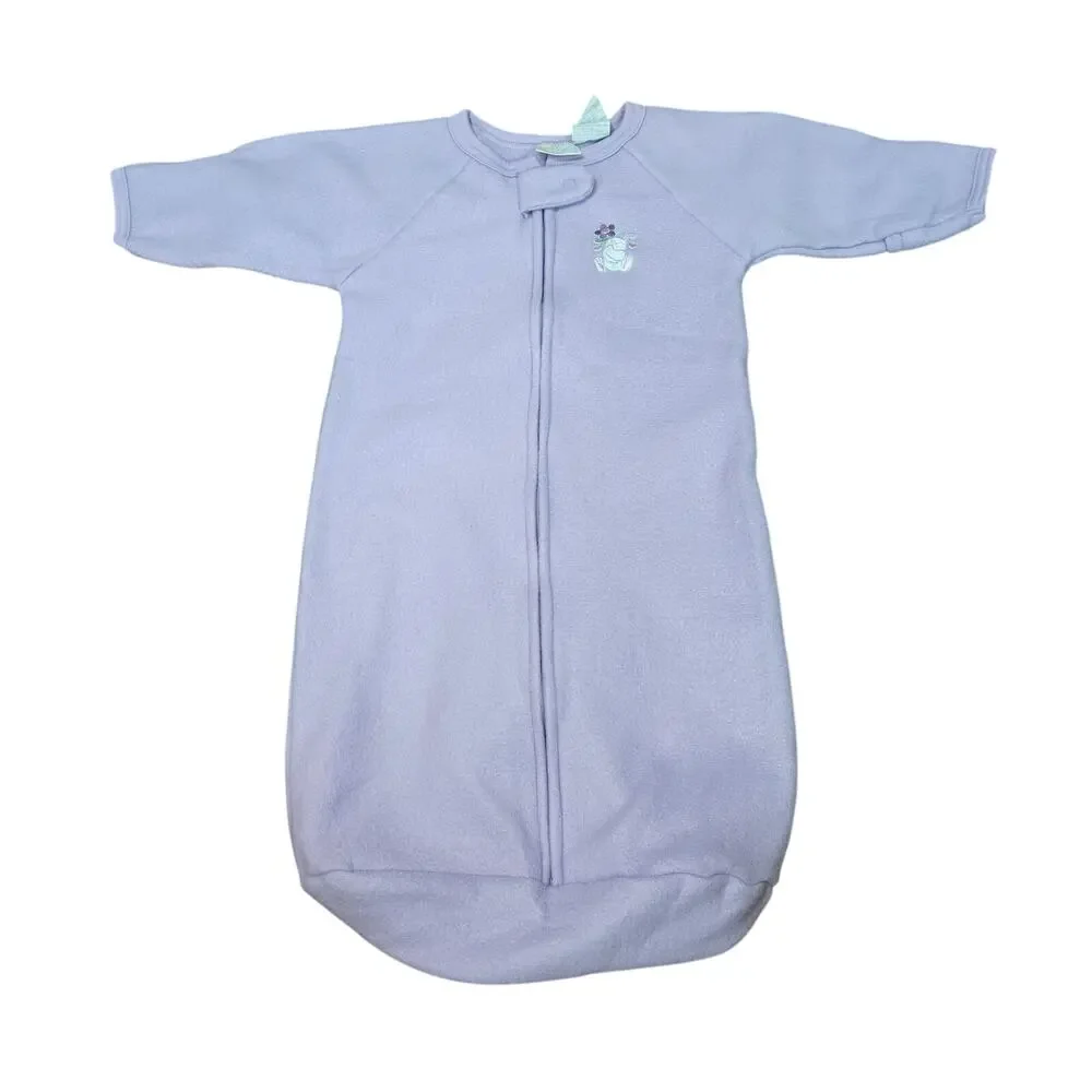 Baby Girl New Vintage 18 Months Purple Fleece Bunny Sleep Bag